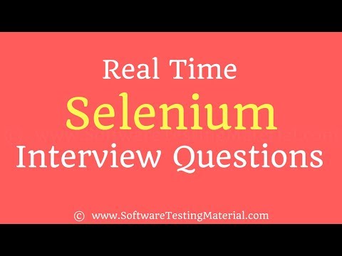 Selenium Interview Questions And Answers For Freshers And Experienced