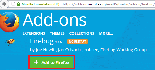 Install Fire Bug - Click on Add to Firefox 
