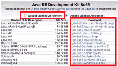 Install Java - Accept License Aggrement