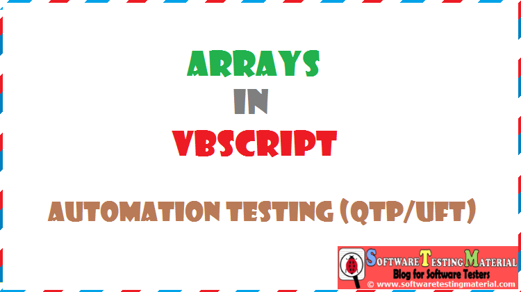 Arrays VBScript | Automation Testing QTP/UFT