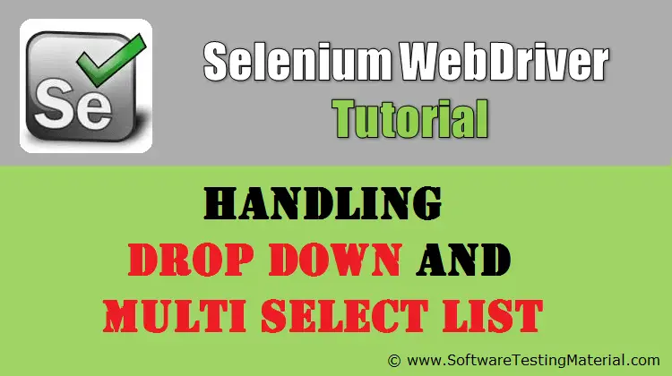 How To Handle Drop Down And Multi Select List Using Selenium WebDriver