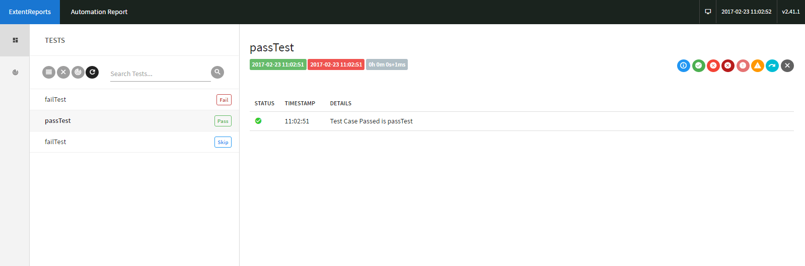 Extent Reports Result Extent Reports Result