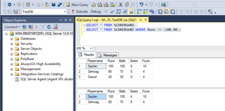 SQL IN Operator - SQL TUTORIAL | Software Testing Material