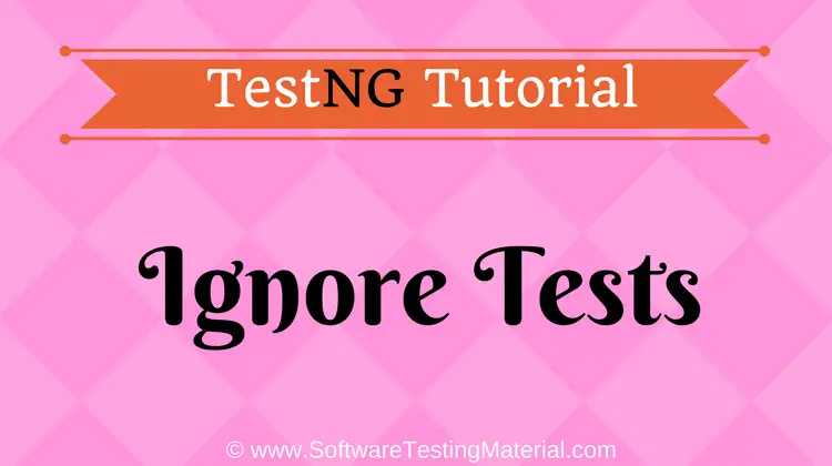 Ignore testng test