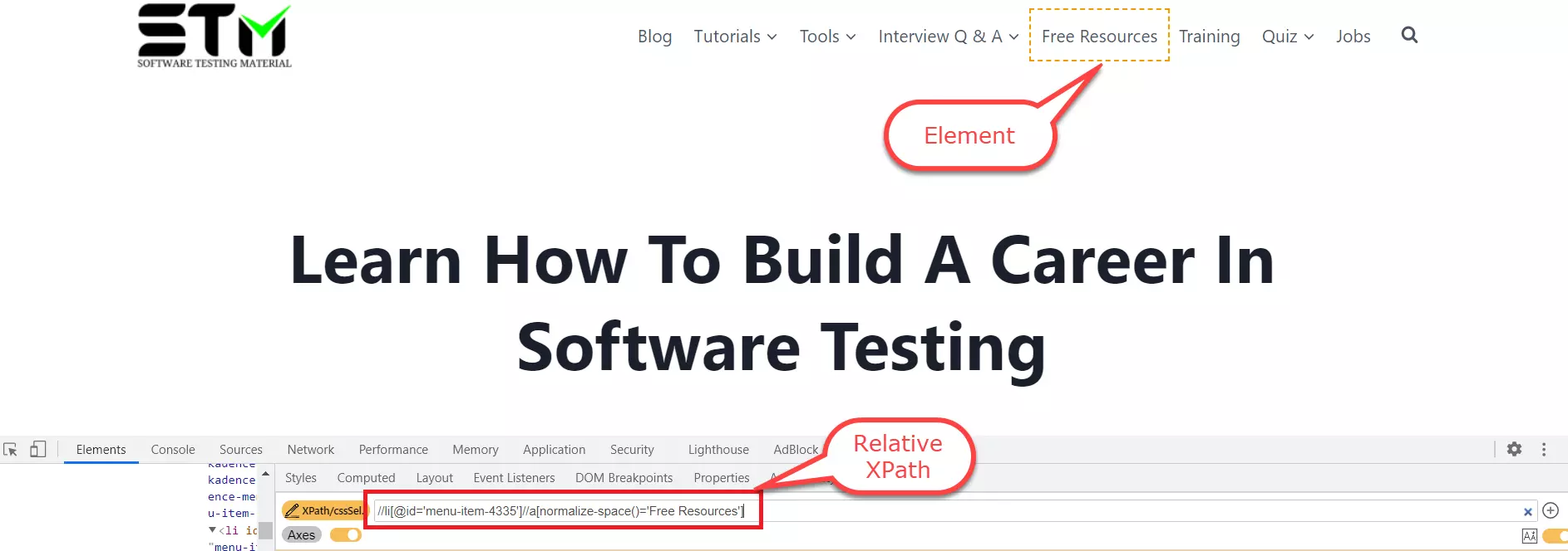 Relative XPath In Selenium