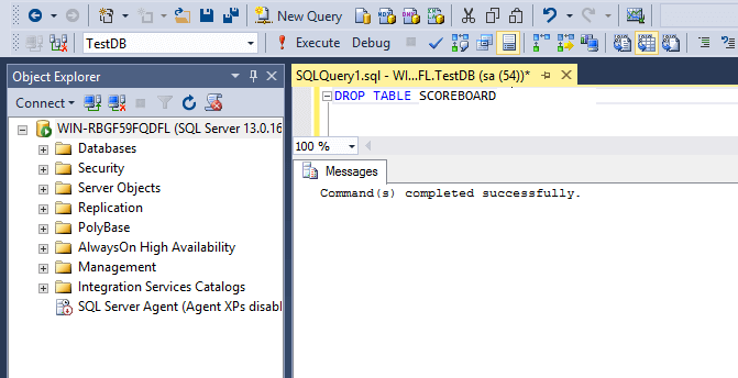 SQL Drop Query