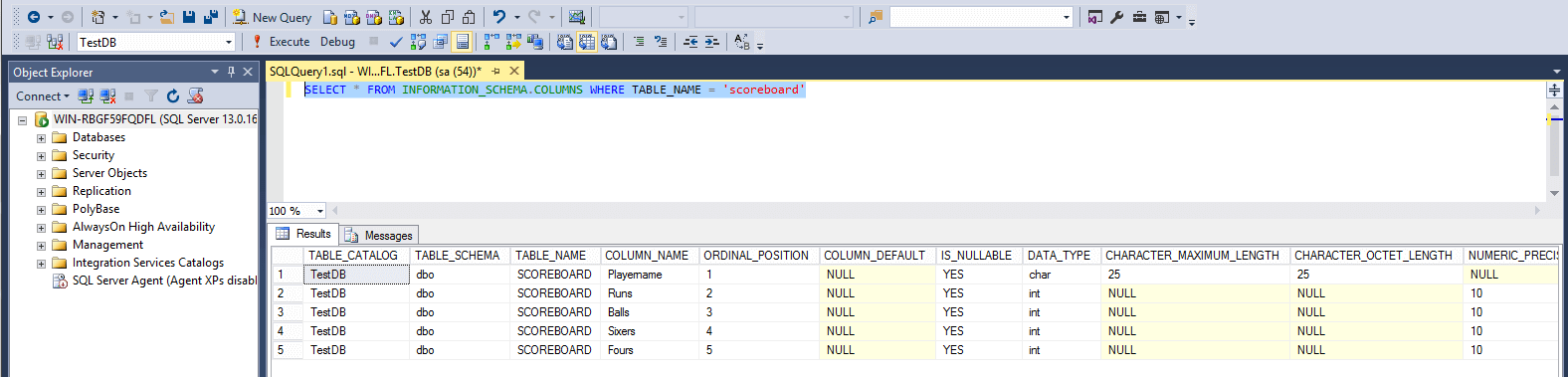 SQL Information Schema