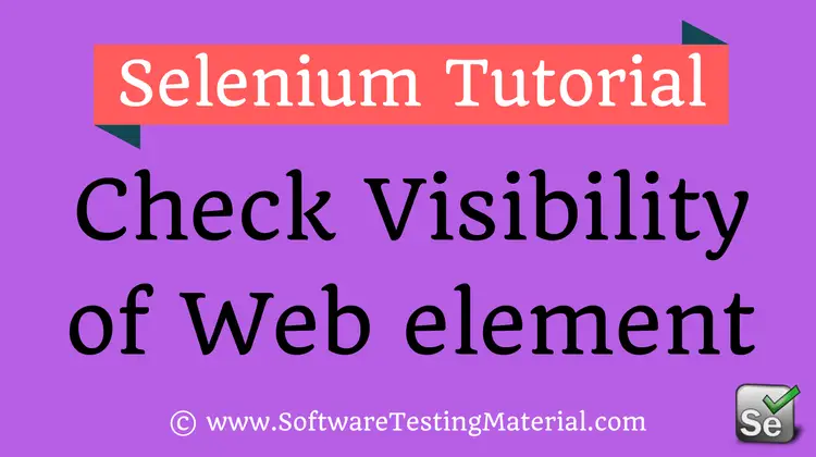 web element visibility using selenium