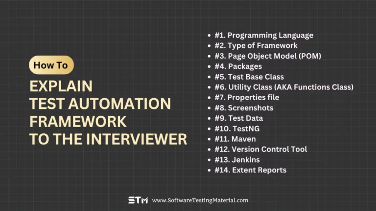 how to explain automation framework in the interview