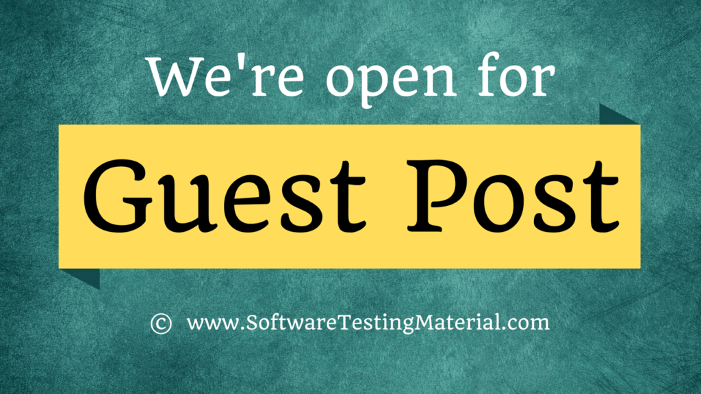 Guest Post Guidelines - Software Testing Material