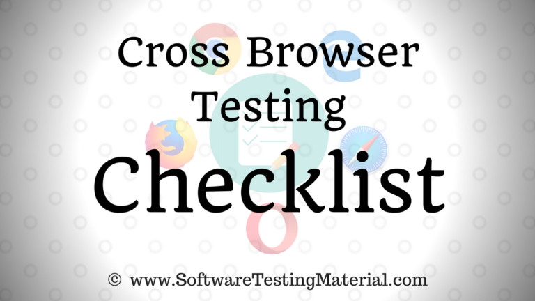 Cross Browser Testing Checklist | Software Testing Material