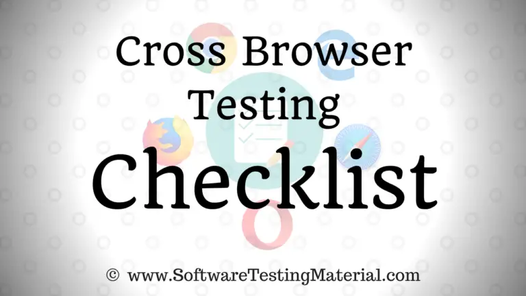 Cross Browser Testing Checklist