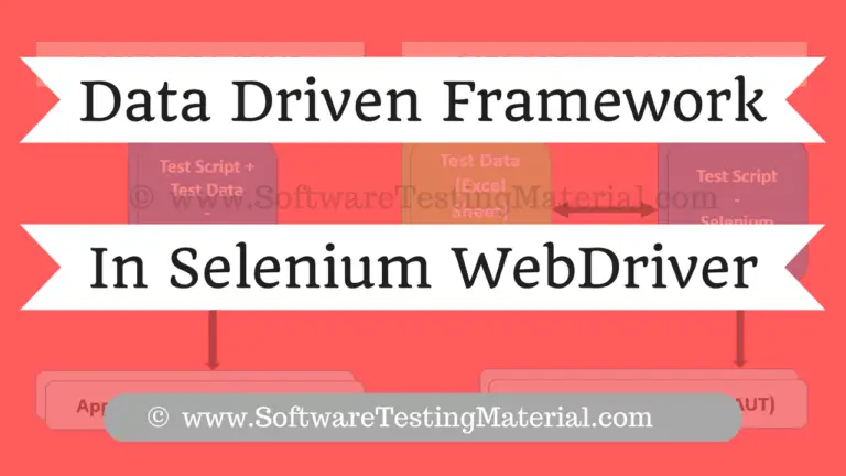 Data Driven Framework in Selenium WebDriver | Software Testing Material