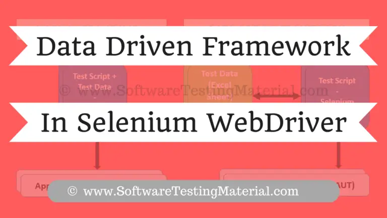 Data Driven Framework Selenium WebDriver