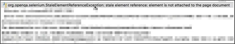 StaleElementReferenceException