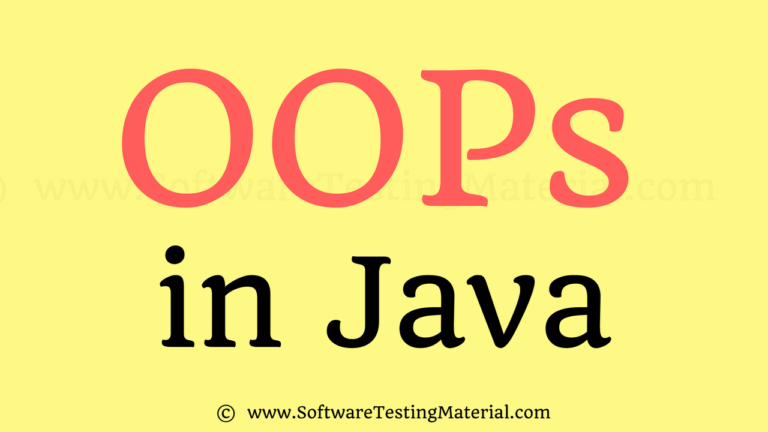 OOPS Concept in Java