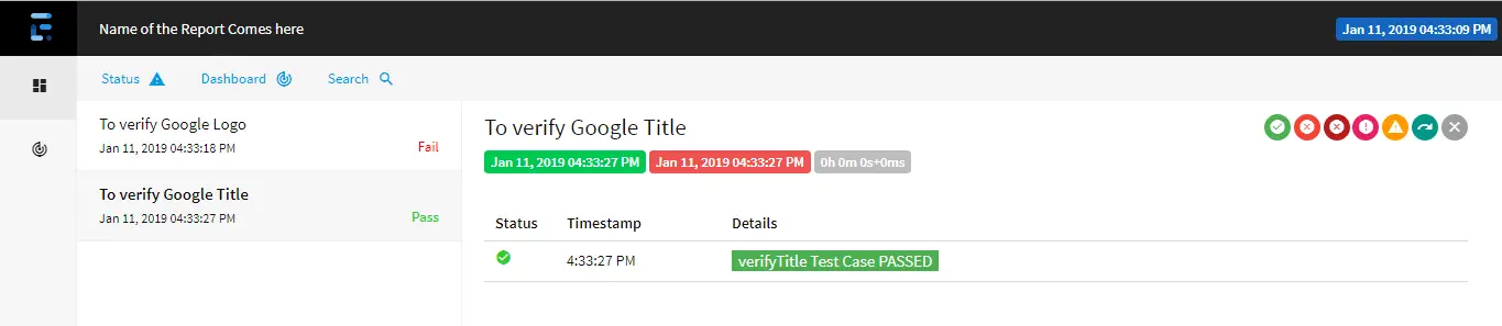 Extent Reports Version 4 Pass Test Case
