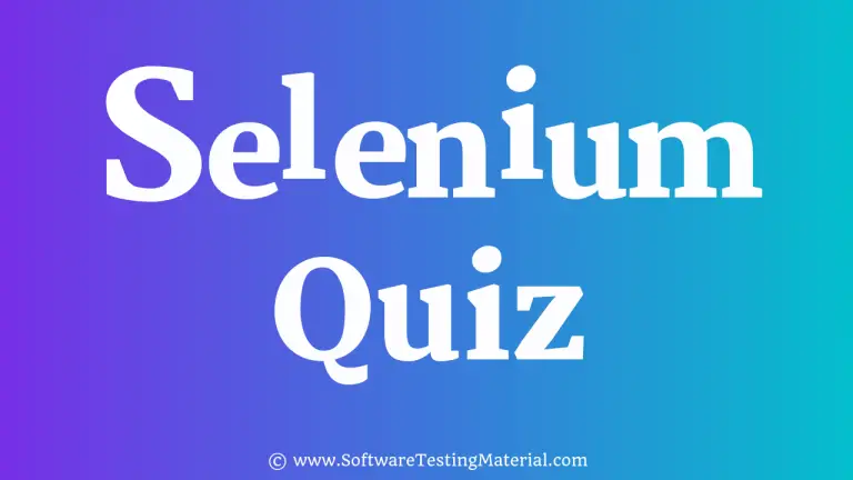 Selenium Quiz | Software Testing Material