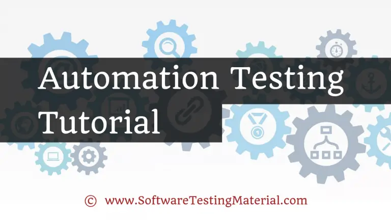 Automation Testing Tutorial | Software Testing Material