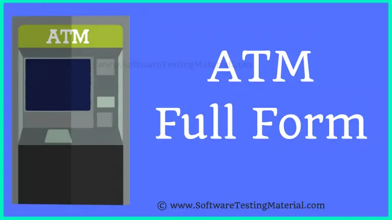 ATM Full Form – What is the full form of ATM Machine