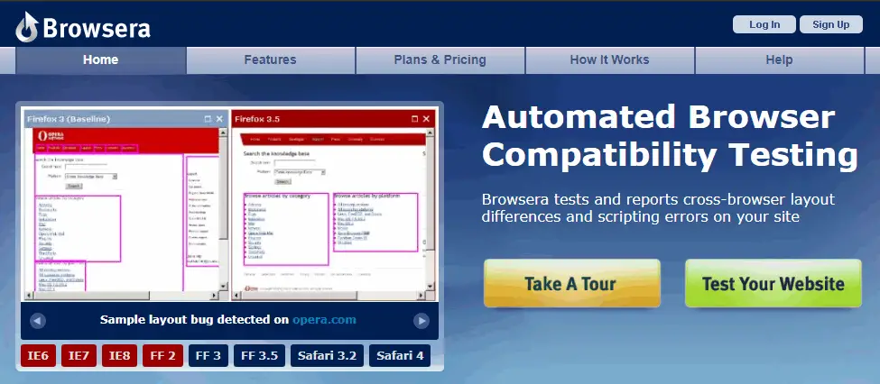 Browsera Cross Browser compatibility Testing Tool