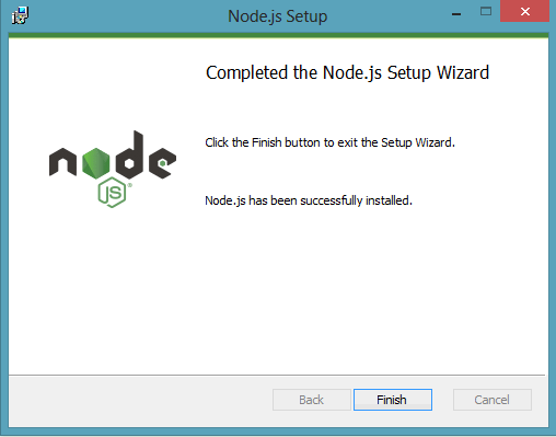 Download NodeJs Installation Finish