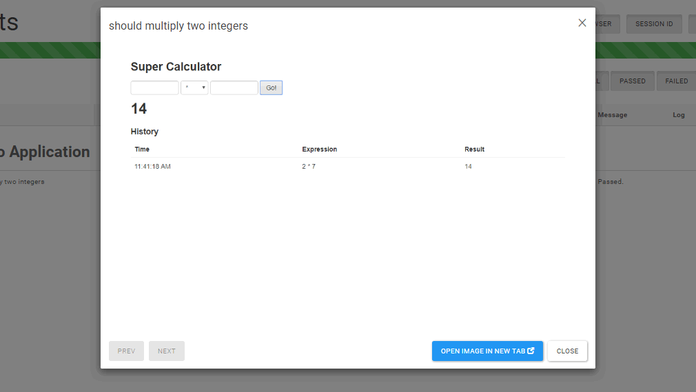 Protractor Report Screenshots