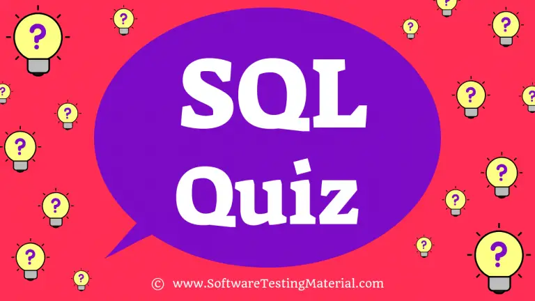 SQL Quiz | Software Testing Material