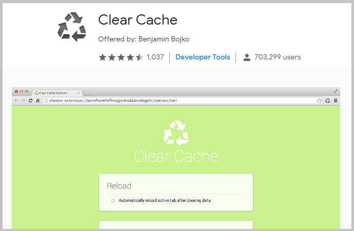 Clear Cache