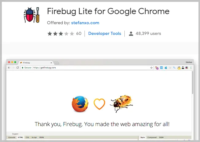 Firebug Lite for Google Chrome