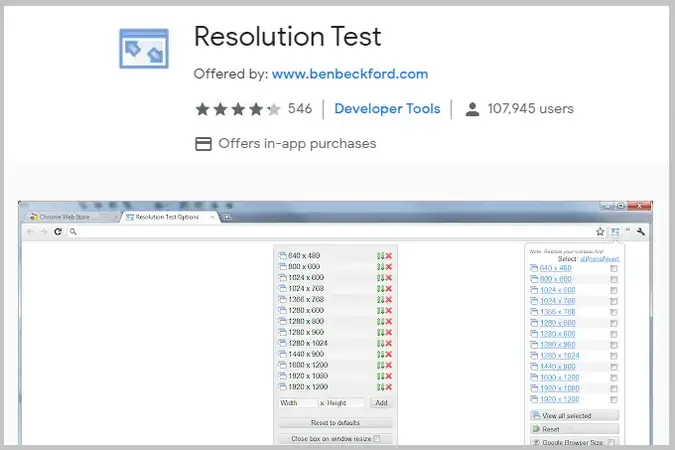 Resolution Test