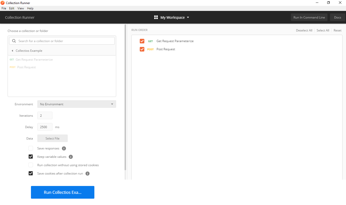 Postman Collection Runner Example