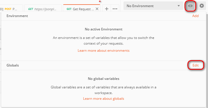 Postman Environment Variables