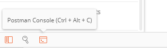 Postman Console Button