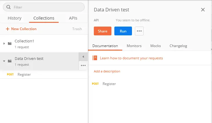 Postman Data Driven Test