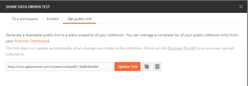 Postman Get Public Link
