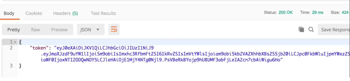 Postman JWT Token Body