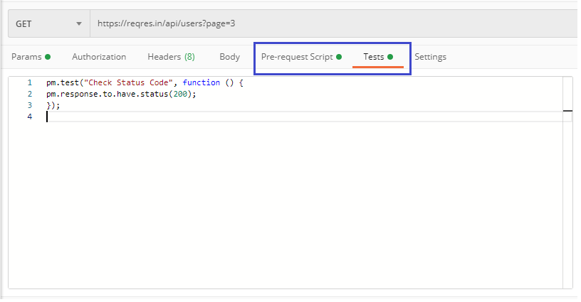 Postman Prerequest Scripts Test Scripts