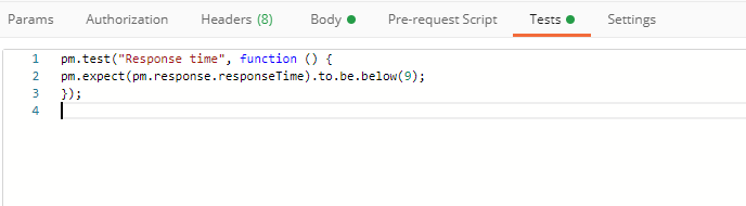 Postman Response Time