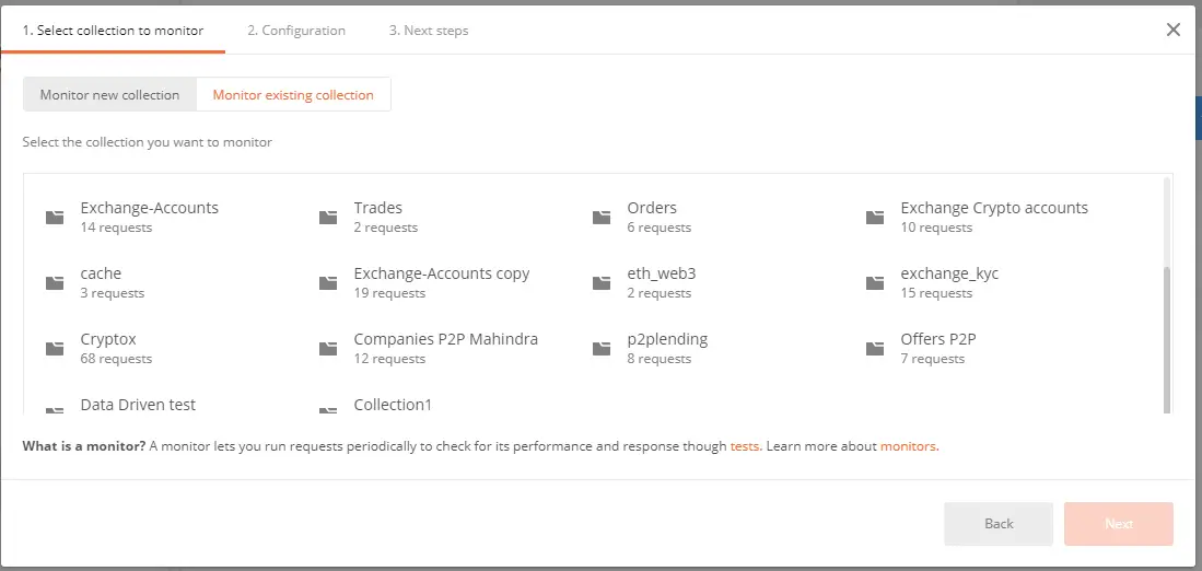 Postman Select Collections To Monitor