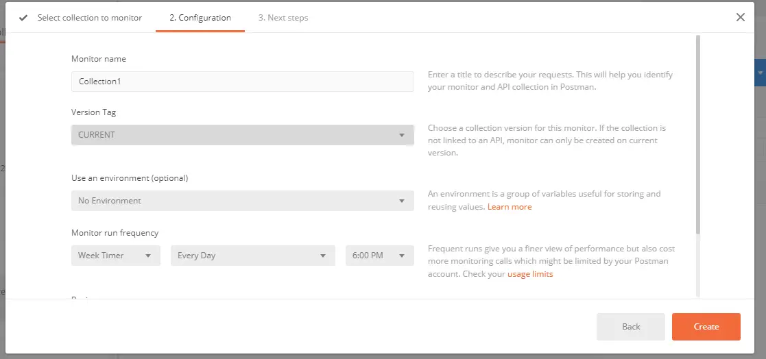 Postman Select Collections To Monitor