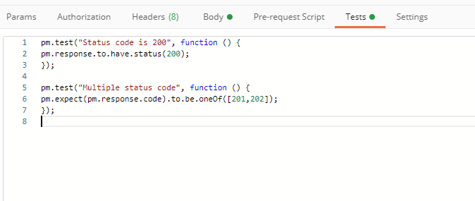 Postman Status Code