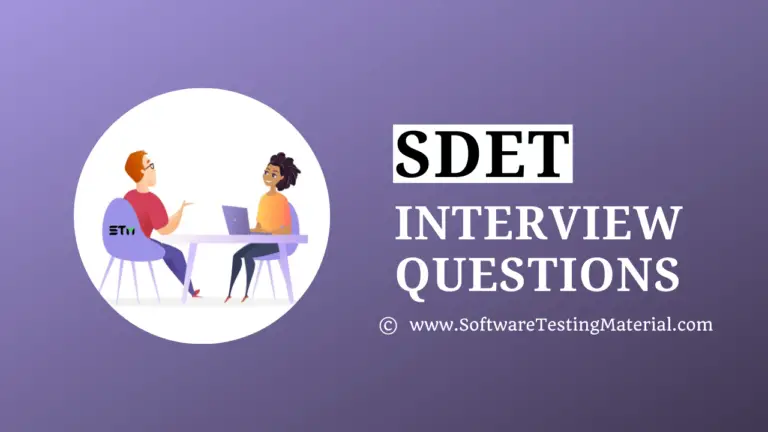 SDET Interview Questions And Answers