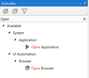 Activities Panel