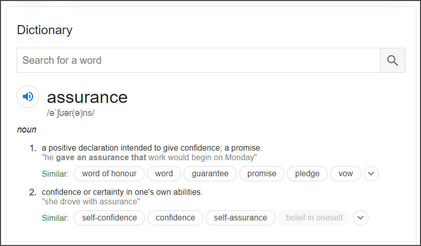 Define Assurance