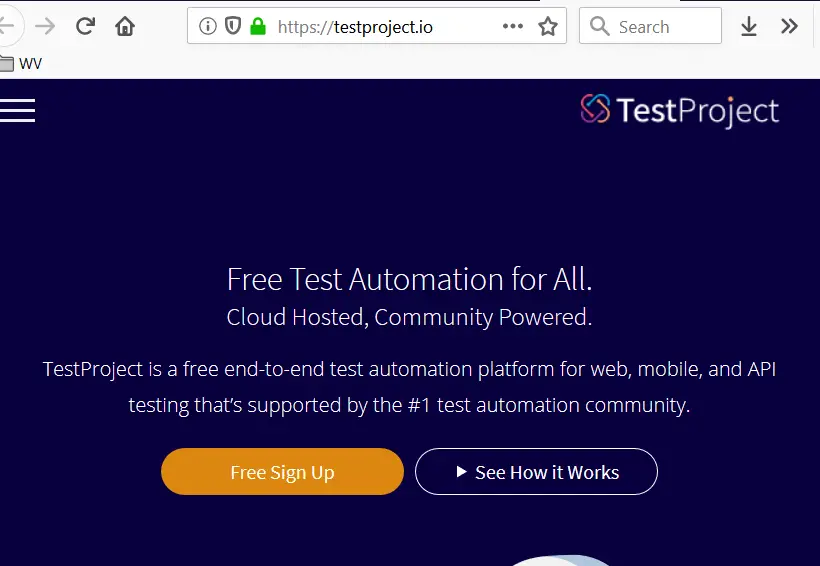 TestProject Free Signup