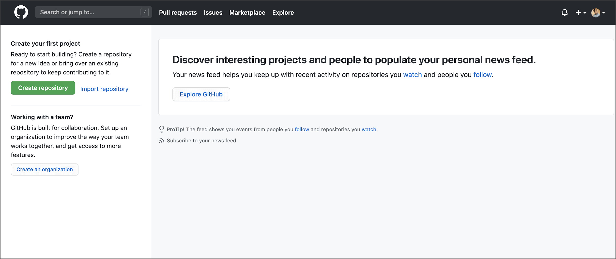 GitHub Homepage