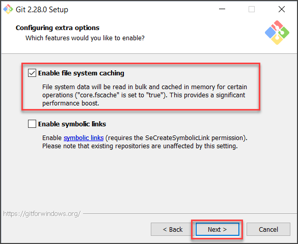 Configure Extra Options