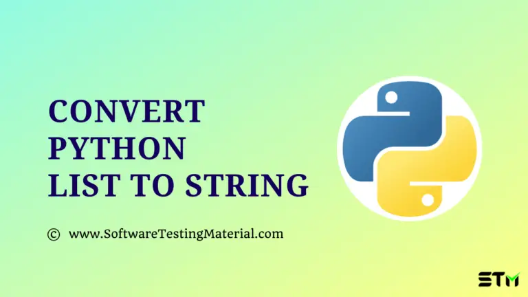 Convert Python List To String