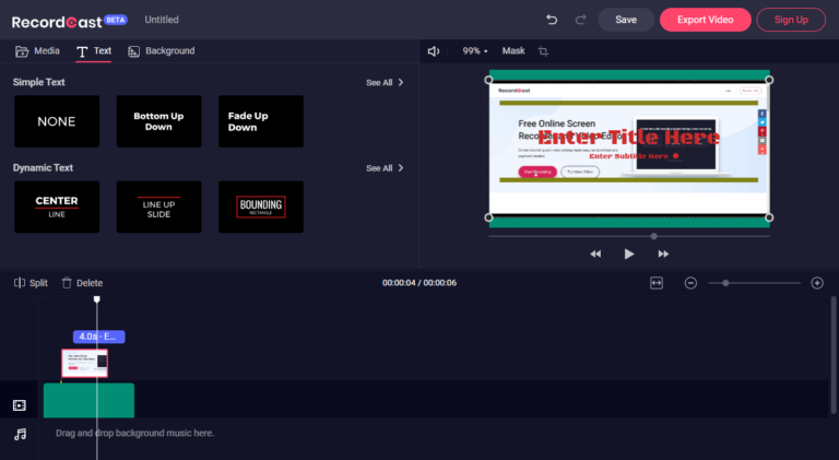 RecordCast | Free Computer Screen Recorder Online